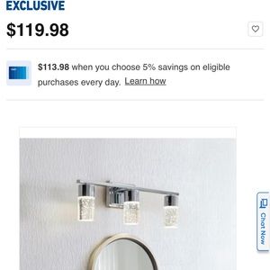 Dunwynn 22-in 3-Light Chrome LED Modern/Contemporary Vanity Light Bar